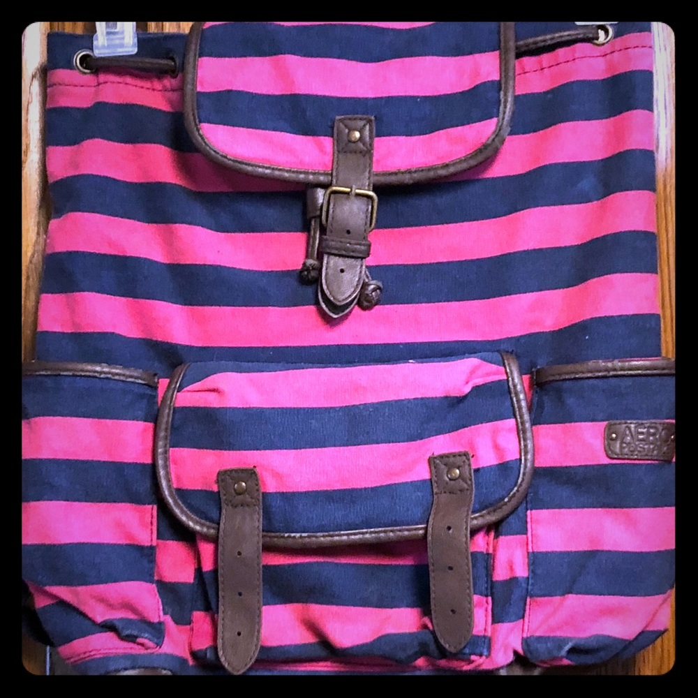 AEROPOSTALE BACKPACK PINK AND BLUE USED